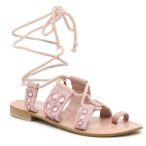 Free people mantra mirror sandals lace up leather